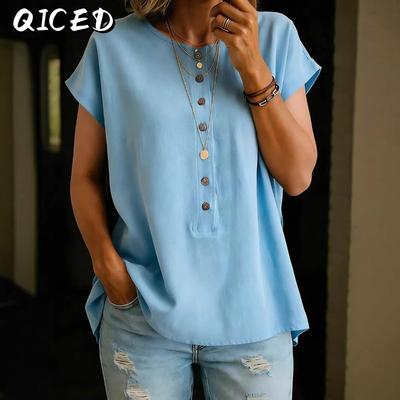 Bluze și cămăși cu mânecă scurtă ocazional la modă pentru femei