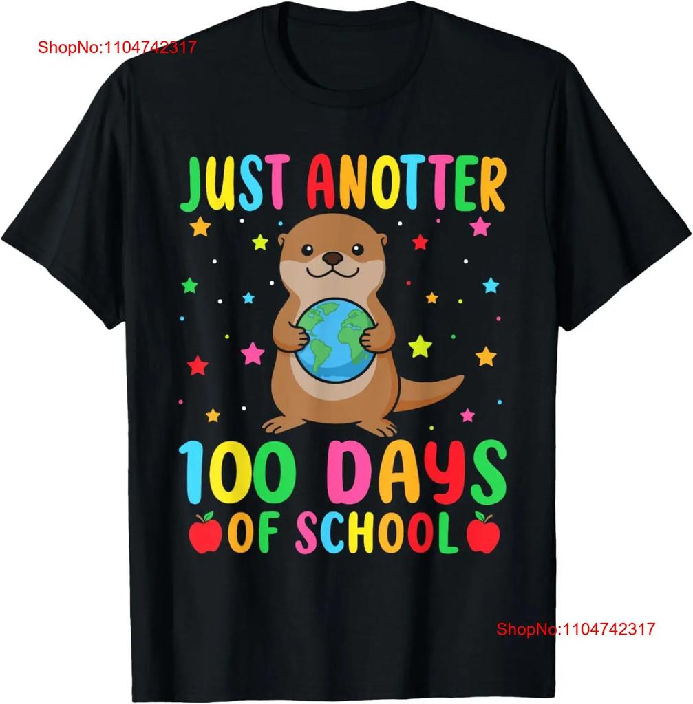 Just Anotter 100 Days Of School Cute Otter Lover Teacher Kid T Shirt Vintage Washed Fashion Comfortable Breathable