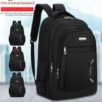 New Unisex Solid Color Waterproof and Breathable Business Fashion Casual All-match Daily Saving Backpack
