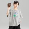 Boys' Trendy Korean Style Cartoon T-Shirt - Casual Loose Fit, Short Sleeve Summer Top