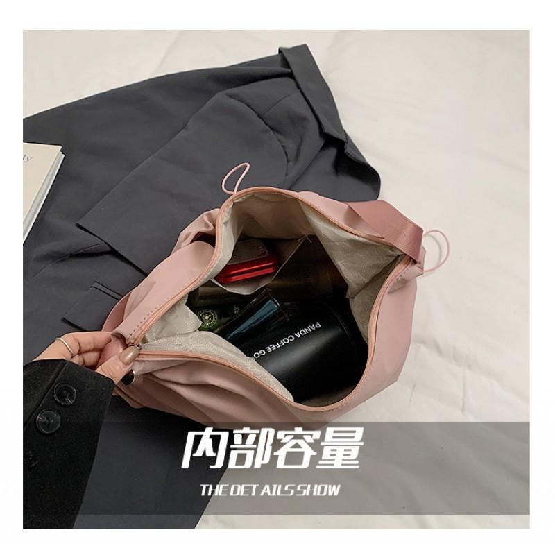 2025 Pure Color Nylon Fabric Women's Bag New Lightweight Cross-border Casual Large-capacity One-shoulder Cross-body