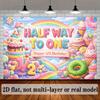 2D Halfway To One Backdrop Ice Cream Lollipop Photo Booth Background