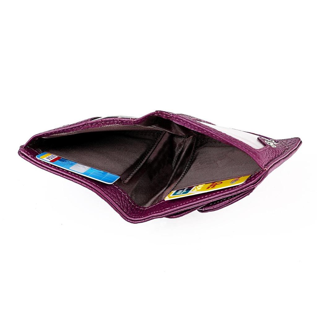 Japanese-Style RFID Genuine Leather Mini Wallet - Simple & Fashionable Coin Purse