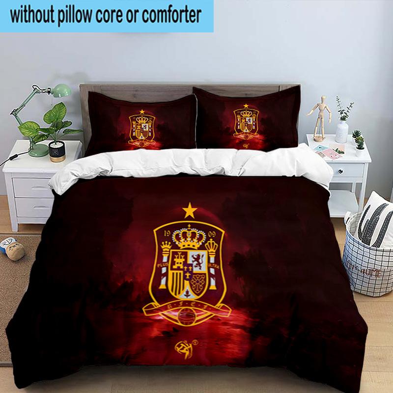 Spain Coat Of Arms 3PCS Bedding set,Ideal for1pc Duvet Cover And 2pcs Pillowcases Perfect for Christmas gift,Ideal for Bedroom, Dormitory