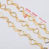 Stainless Steel Hollow Chain Flat Chain 1 Meter Length Heart Connecting Chain Love Moon Star Crown Chain Clothing Accessories
