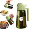 470ml Green Dual-Function Oil Dispenser: Large Capacity Glass Spray and Pour Bottle for Olive Oil