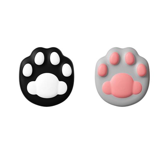 2Pcs Cat Paw Door Handle Stopper Self-Adhesive Silicone Door Knob Stop Wall Protector Quiet Shock Absorbent Wall Bumper Anti-collision Pad