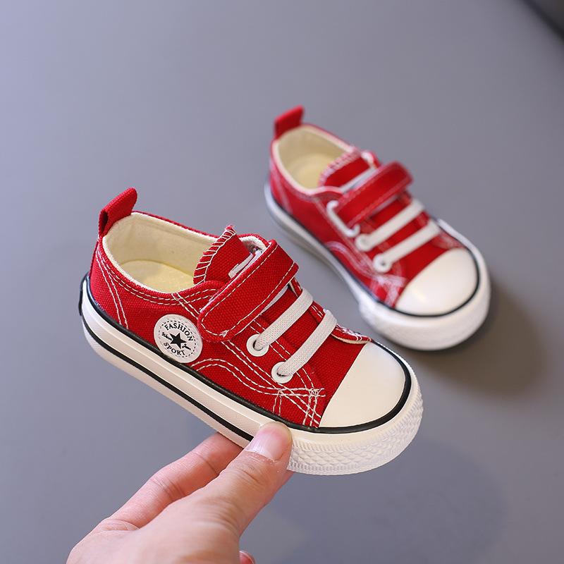 2025 Spring New Korean Version of Children's Board Shoes Boys Canvas Shoes Versatile Baby Girl Casual Shoes Children's Cloth Shoes Tide