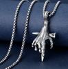 New Gothic Skull Claw Sword Cross Pendant Necklace