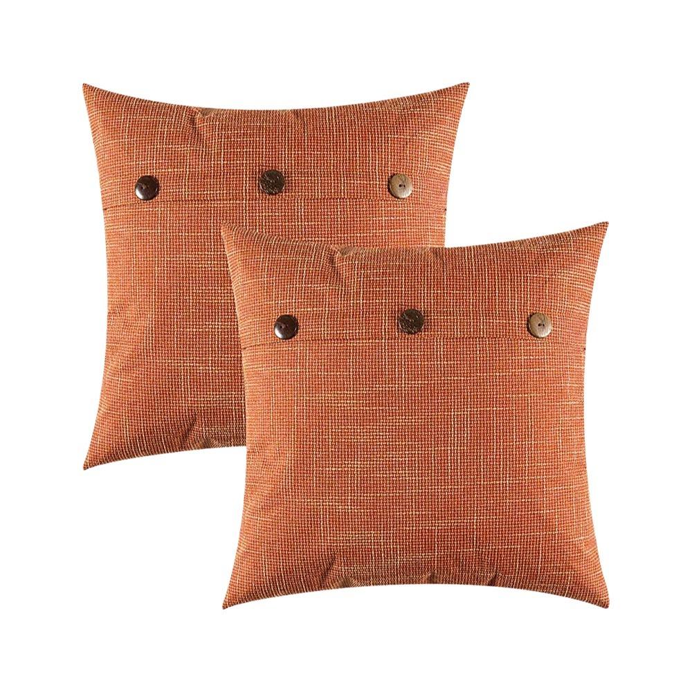 2PCS Imitation Linen Pillow Cover Breathable Japanese Style Throw Pillowcover Polyester Soft Buttoned Pillowslip Home Decor