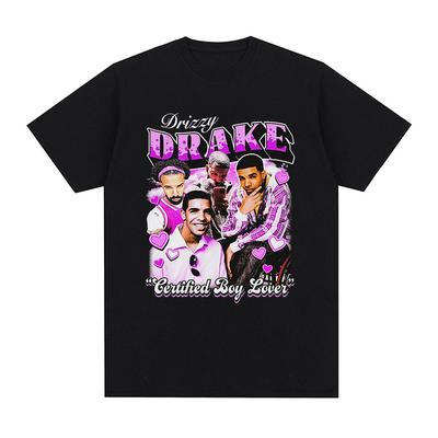 Rapper Drake  Drizzy T-shirt Certified Lover Boy Graphic T-shirts Men's Fashion Hip Hop Casual Short Sleeve Oversized T Shirts