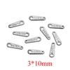 50pcs Stainless Steel Small End Tail Charm Pendant Necklace Extender Chain Charms for DIY Jewelry Making Crafts Accessories