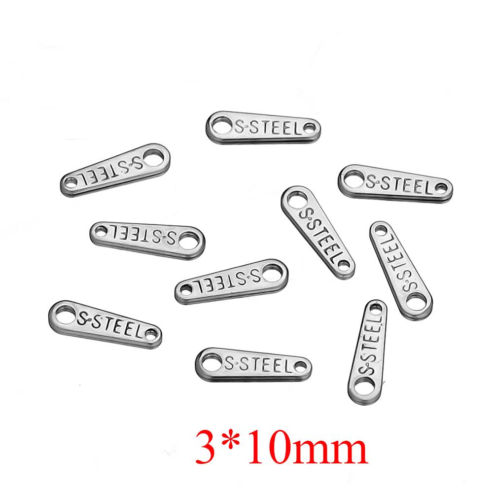 

50pcs Stainless Steel Small End Tail Charm Pendant Necklace Extender Chain Charms for DIY Jewelry Making Crafts Accessories