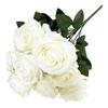Simulated Roses Bunch Realistic Artificial Roses Faux Rose Bundle with Bendable Stems for Home Decor Parties Weddings Flower Arrangements