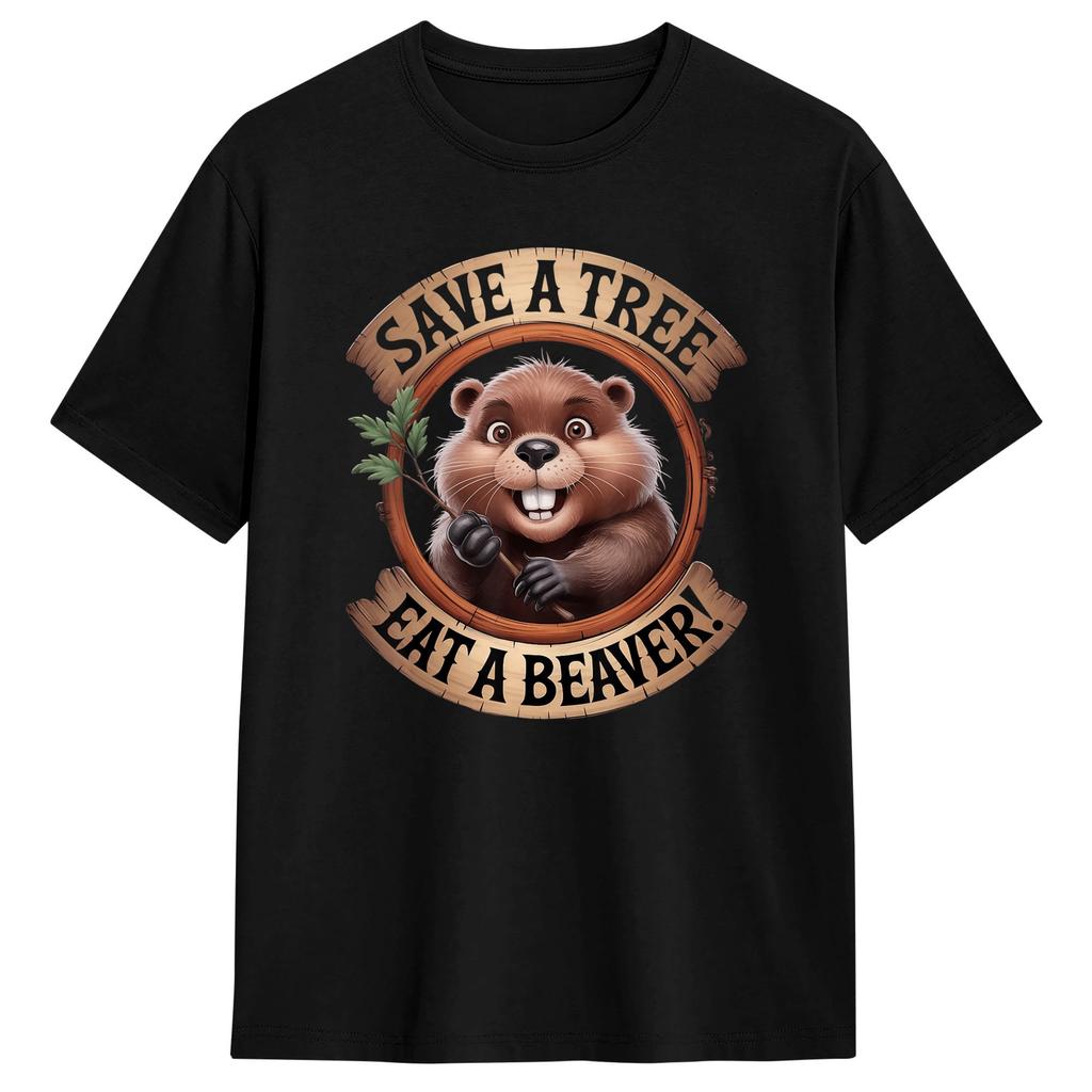 Beaver Squad Design For Beaver Lover Stuff Cotton Tshirt For Unisexs Beach Vintage Tshirts Harajuku Tees Big Size Print Clothing