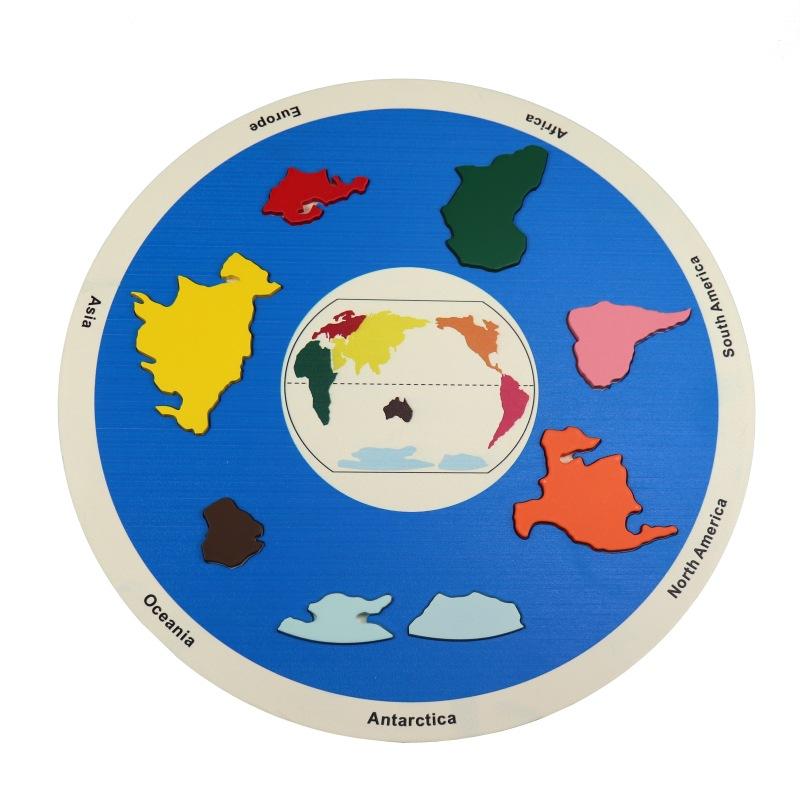 Wooden Planet Puzzles Parish Learning Montessori Toys Kids Moon Phase Change Cognitive World Map Matching Game for 3-6 Years Old