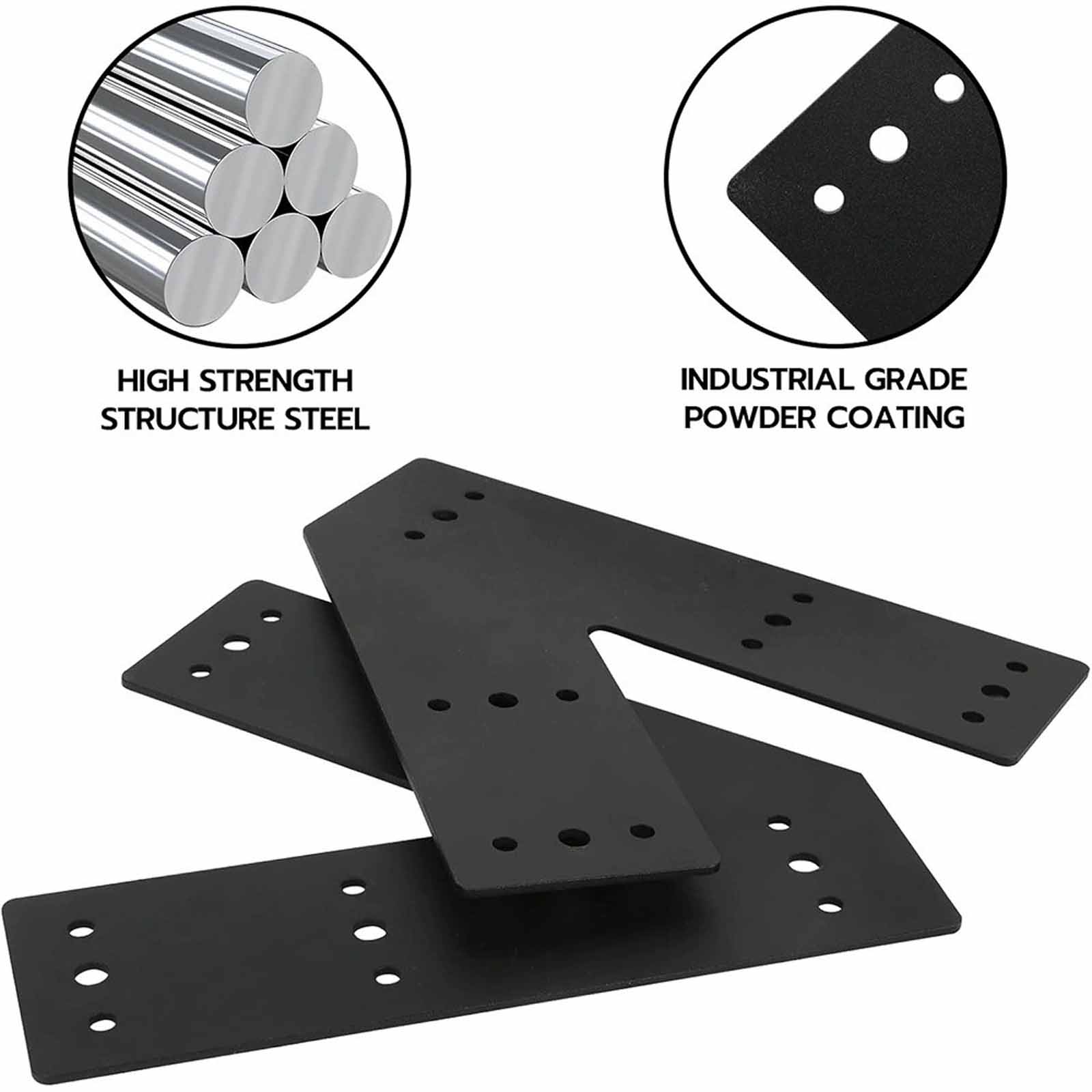 

45° Angle Flat Bracket – Metal Wood Frame Connector for Pavilion, & 45-Degree Structure One Size