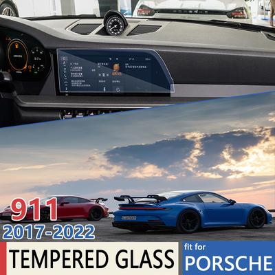 Pour Porsche 911 992 Film de Navigation Auto GPS Anti-Empreintes Tactile Écran Complet Protecteur Verre Trempé Accessoires