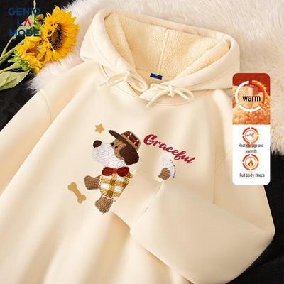 GENIOLAMODE Men's Heavyweight Fleece Lined Cartoon Hoodie