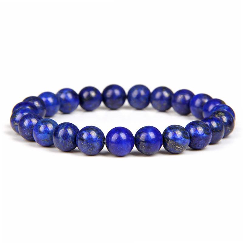 Natural Stone Bracelets Natural Healing Energy Tiger Eye Bracelet Polished 8 MM Crazy Stone Beads Bangle Elastic Pulsera