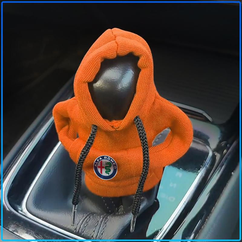 For Alfa Romeo 147 159 Giulietta Giulia Mito Spider Alpha Nheadrest Car Gear Shift Knob Cover Manual Handle Gear Sweatshirt Change Lever Cover
