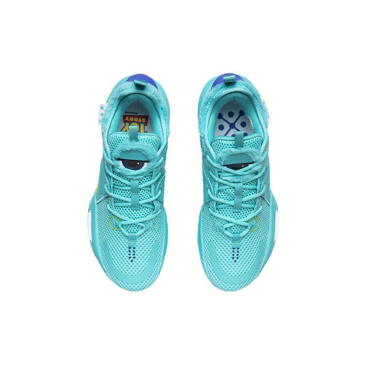Li Ning All City 9 V1.5 Fabric Synthetic Leather TPU Wear-Resistant Breathable Low-Top Basketball Shoes Men Sneaker Ocean-Blue ABAR015-7