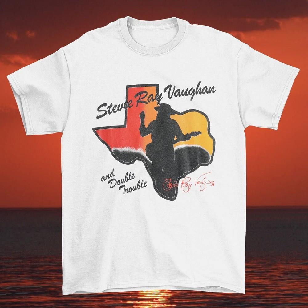 85 Stevie Ray Vaughan Soul To Soul Tour Signed White S5XL SU87 Unisex T-Shirt XXL