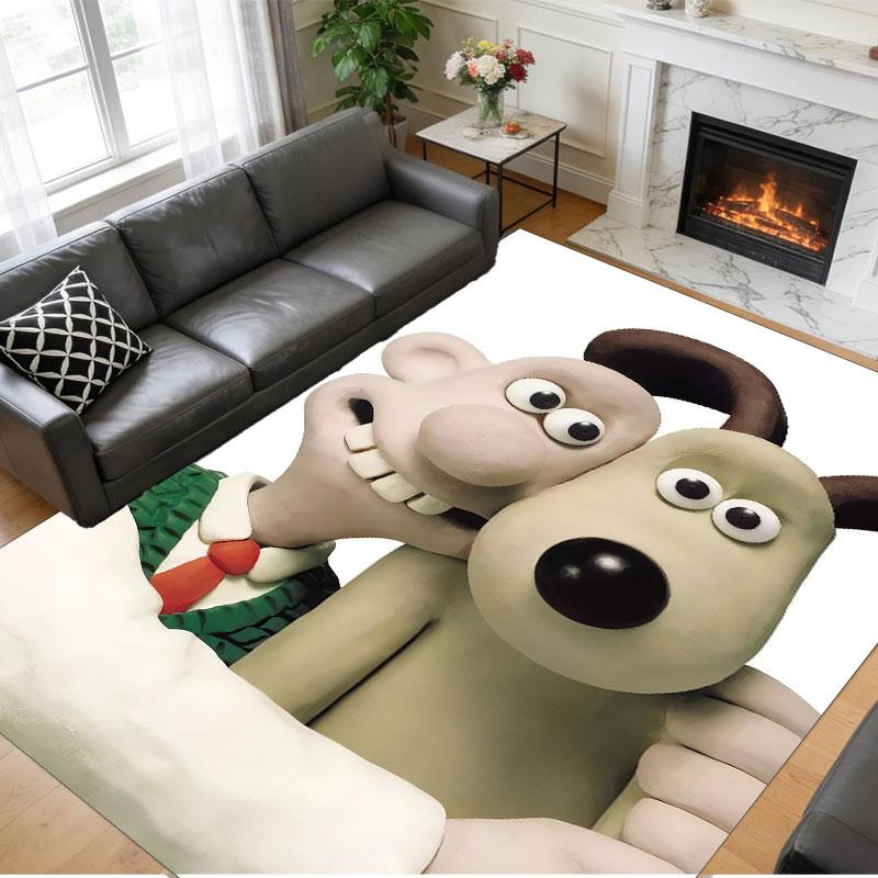 Kristall Samt Teppich Weiche Rutschfeste Indoor Bodenmatte HeimdekoWallace & Gromit