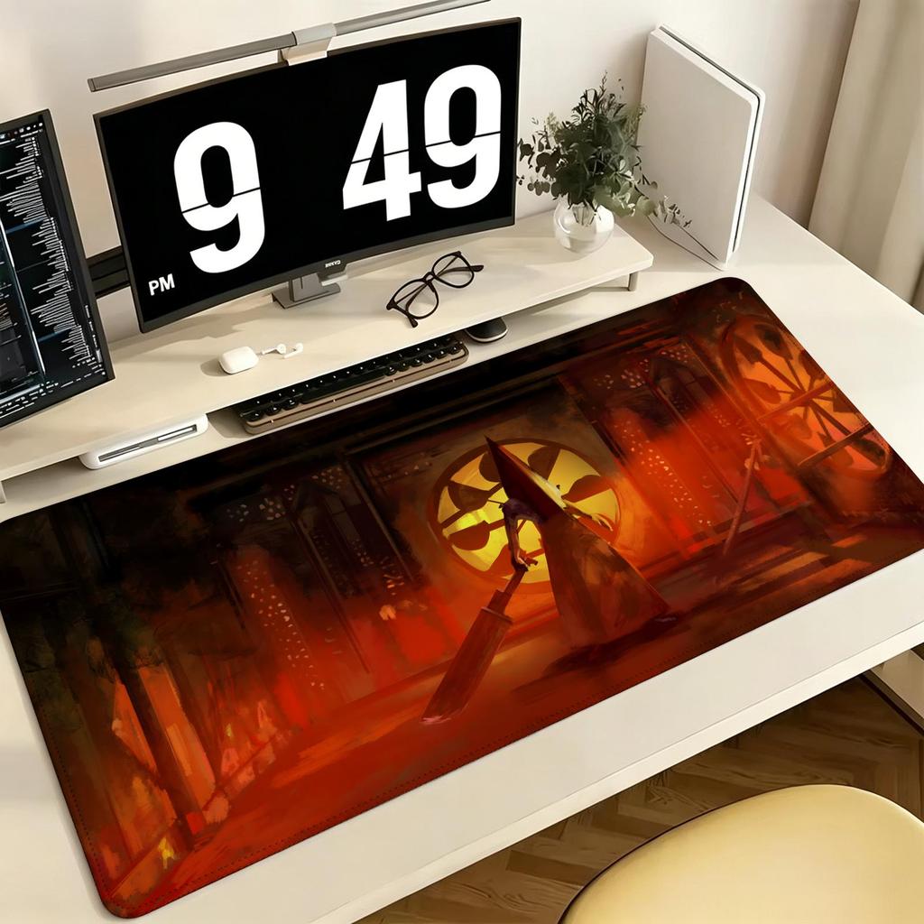 Mauspad Pro ESports XXL Gaming-Mauspad Extra Groß Rutschfest Genähte Kante Tastatur Laptop Schreibtischmatte Für PC-Gamer Silent Hill