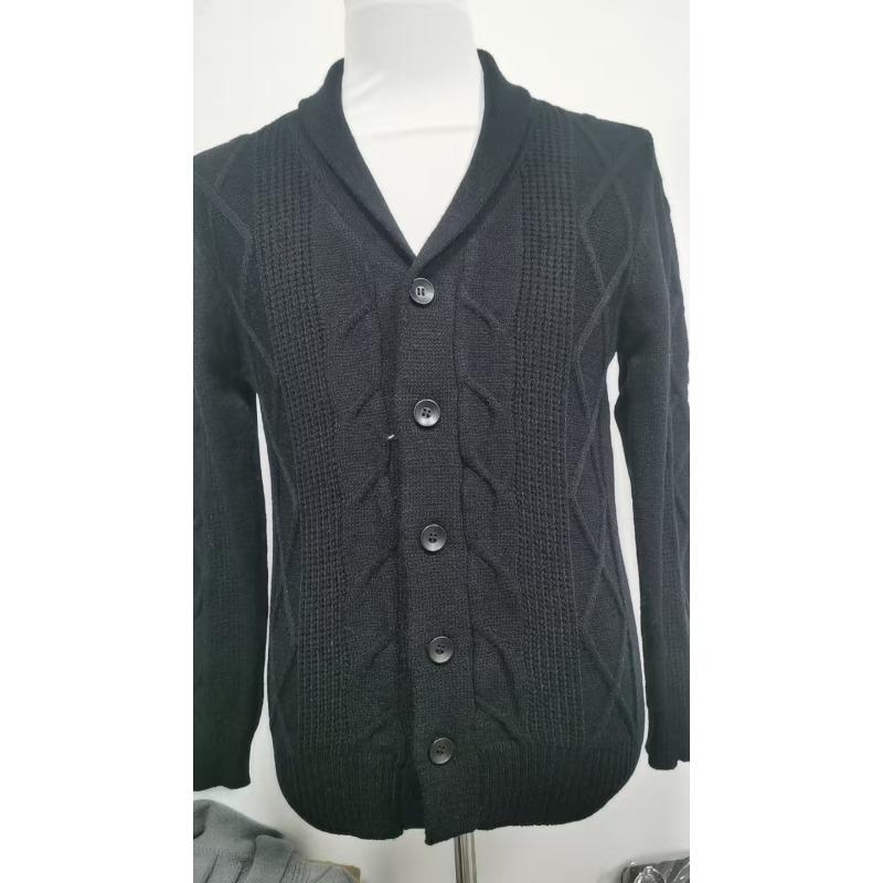 Men Loose Long Sleeve Turn Down Collar Knitted Cardigan Casual Sweater Outerwear