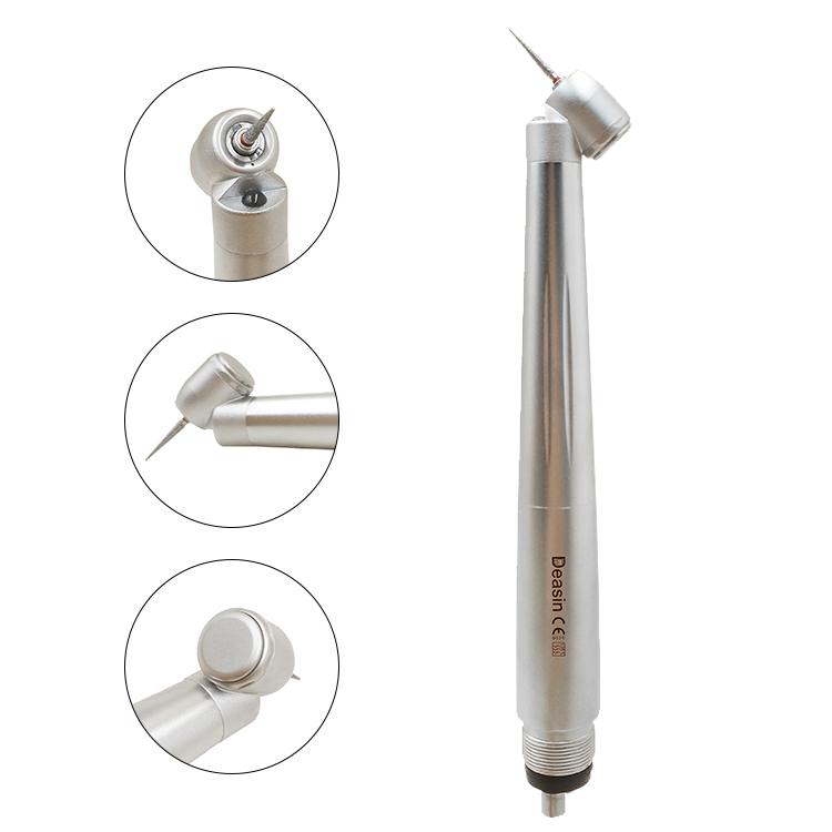 Niceden Rear Exhaust Dental 45° Anti Retraction Surgical LED High Speed Handpiece Air Turbine 45 Degree Handpiece