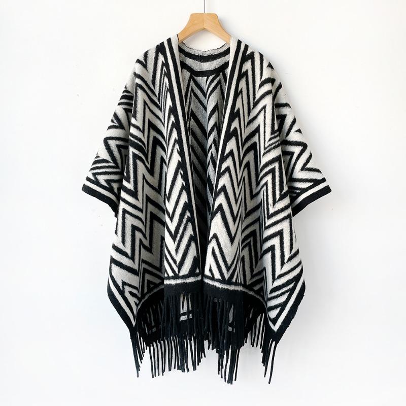 

Classic light luxury plaid scarf large shawl high-end plaid double-sided cape cape autumn and winter warm scarf