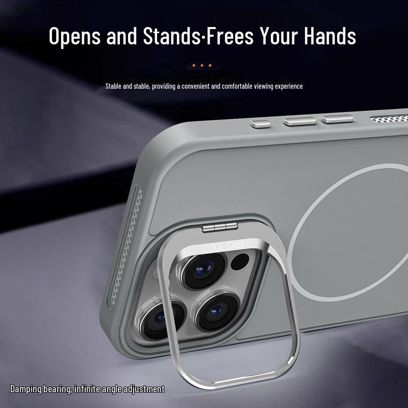 iPhone 17 Lens Holder Case: Compatible with Apple 15/14; Cooling 13; Magnetic 12; Frosted 11; Cross-Border 16p