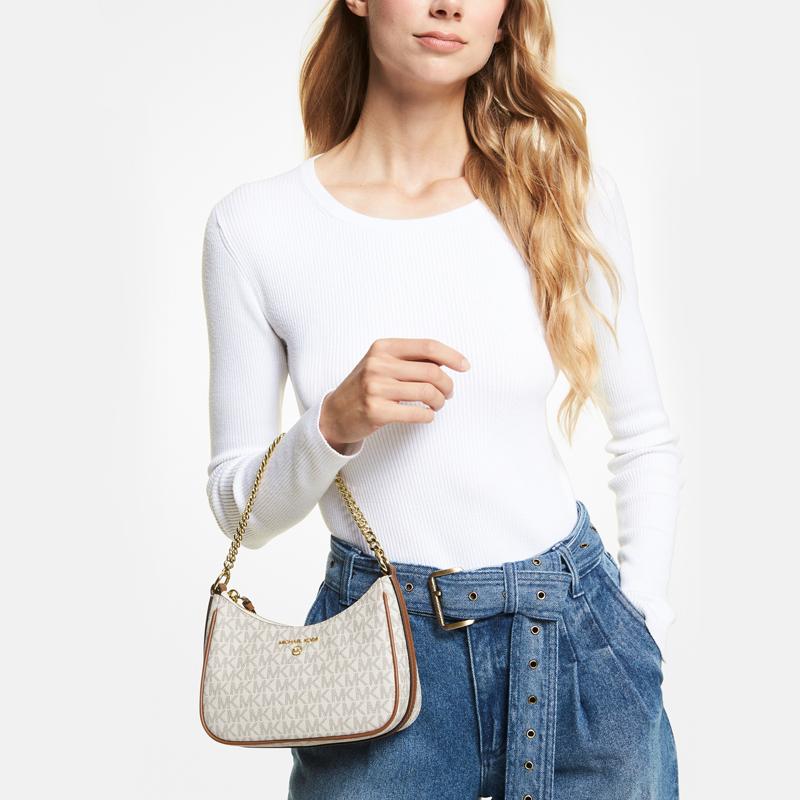 New MICHAEL KORS Artificial Leather Shoulder Bag Medium Women's Vanilla White 32H1GT9C1B-149