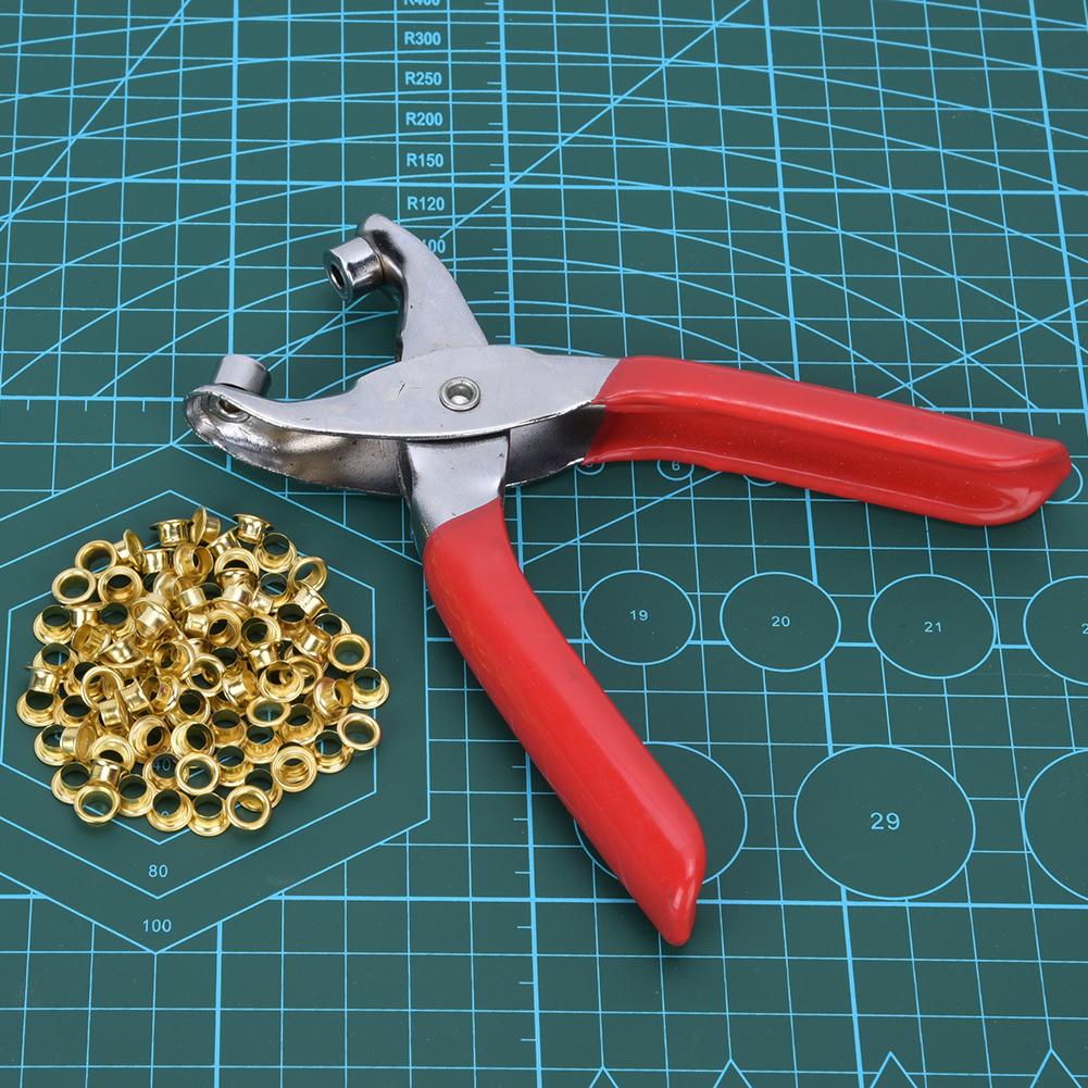6 Inches Punching Pliers Chrome Plating Leather Hole Punch Eyelet Belt Hole Puncher