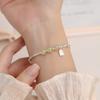 9Silver and Hetian Jade Bracelet for Women, New Light Luxury Niche Exquisite Friendship Jewelry in Vintage Style