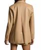 Blazer Stylish Formal Designer Beige Real Lambskin Women Party Wear Handmade Leather