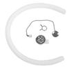RV Sink Drain Connector Right Angle with Plug Anti Lost Chain Hose Clamp Kit Rustproof Sink Hose Sewer Adapter for RVs Yachts
