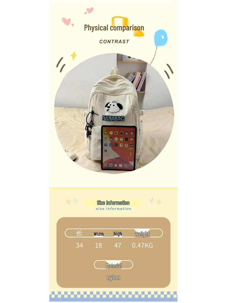 Cute Casual Versatile Backpack for Students: Lightweight and Spacious