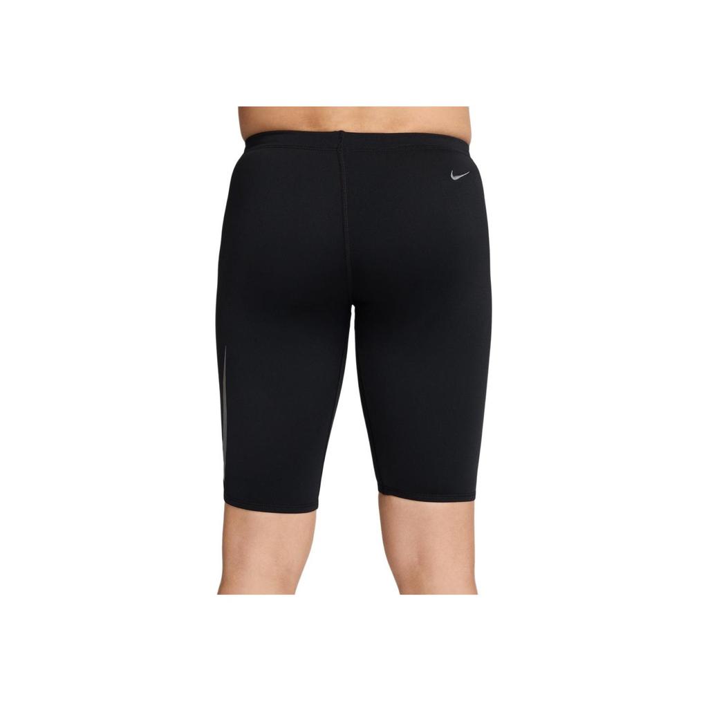 Nike Solid Color Casual Slim Fit Five-Point Swim Trunks Men swimwear Black Iron-Gray FZ6143-010