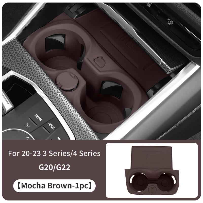 Silicone Car Coasters Central Control Wireless Charging Pad For BMW X3 iX3 X4 Series 3 4 5 6GT G01 G08 G02 G20 G22 G30 G38 G32