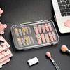 Rectangle Clear Jewelry Box Plastic Packaging Box Nail Storage Case  For False Nails Display