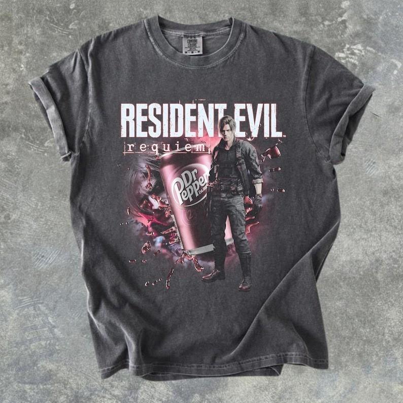 

Vintage Resident Evil Requiem TShirt Dr Pepper Collaboration Tee Horror S3XL Unisex T-Shirt S