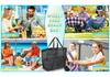 Mesh Beach Bag with 8 Pockets - Large Capacity Travel & Toy Storage Bag