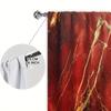 Set di 2 Tende Stampate in Marmo Rosso Dorato Arredamento per la Casa Tende per Finestre Camera da Letto Ufficio Cucina Soggiorno Realizzate in Poliestere Seduta