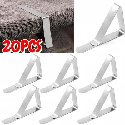 Tablecloth Clips- Picnic Table Cloth Clips- Stainless Steel Table Cloth Cover Clamps- Table Clips for Restaurant Picnics