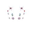 Dopamine Color Butterfly Flower Beaded Fringed Stud Earrings Summer Seaside Vacation Wind Earrings Sweet Earrings