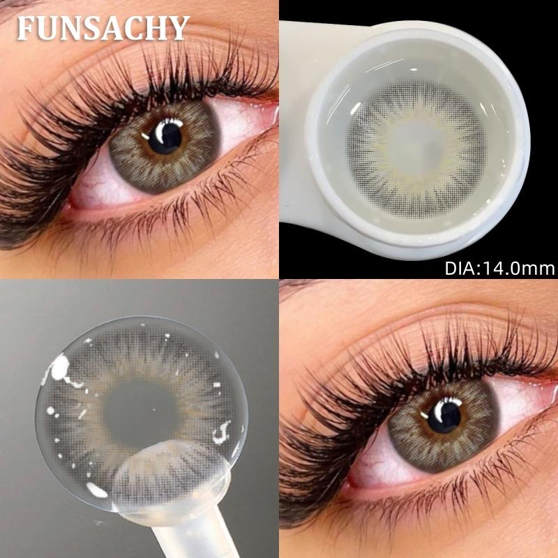FUNSACHY 1 Pair Natural Colored Contact Lenses for Eyes Brown Pupils Lens Contact Lenses Cosmetic Green Contacts New Color Lens