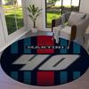 Martini Racing Round Area Rug,Carpet Rug for Living Room Bedroom Sofa Playroom Decor,Non-slip Floor Mat