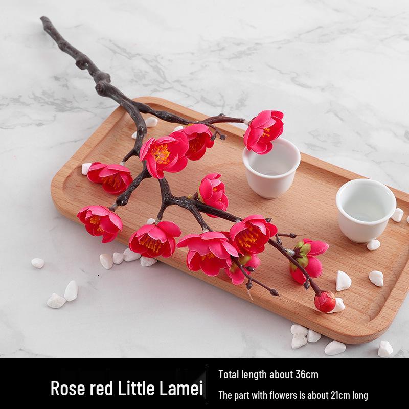 Wintersweet Bonsai Arrangement: Artificial Plum & Peach Blossom Branches for Indoor Living Room Decor